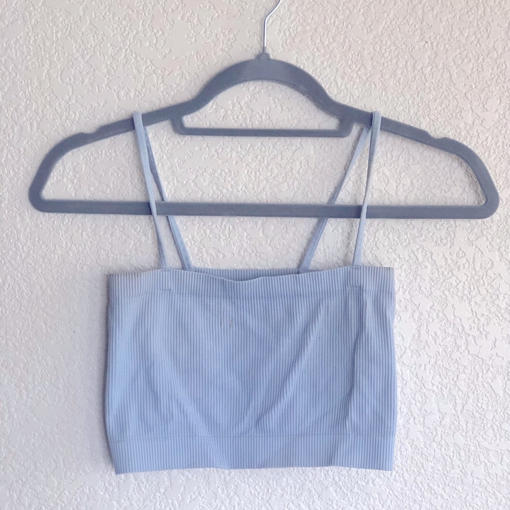 Urban Outfitters (Out From Under) baby blue fitted tank/crop top